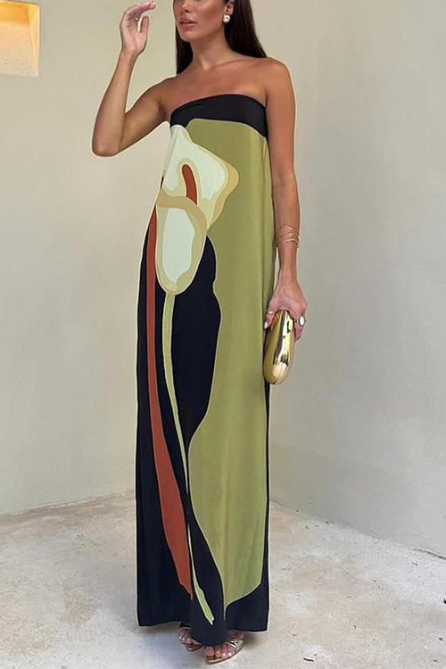Abito Lungo con Maxi Fiore