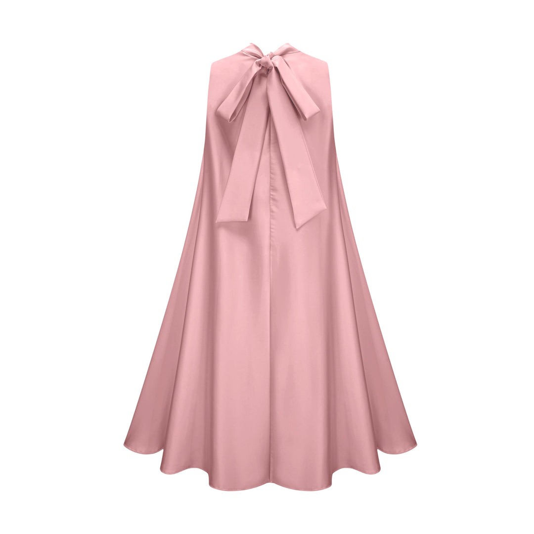 Abito Rosa a Trapezio con Fiori