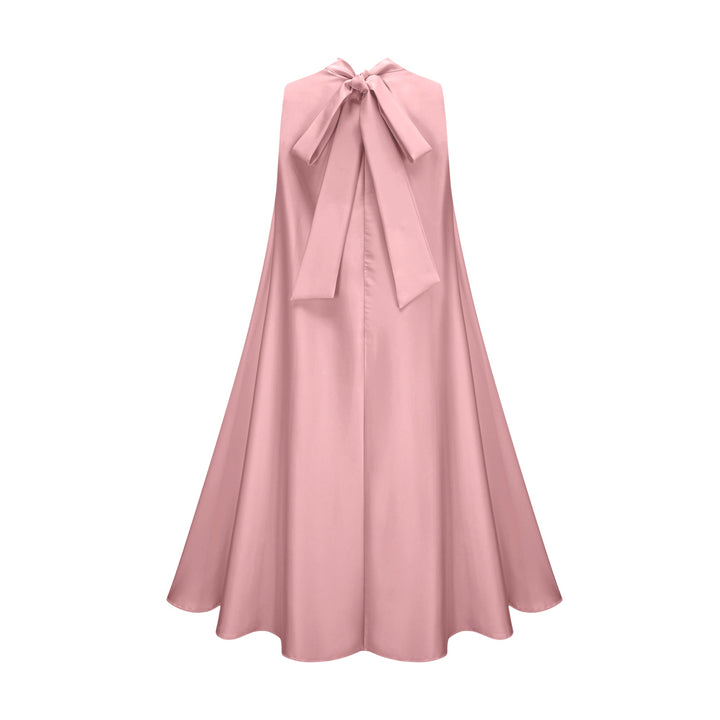 Abito Rosa a Trapezio con Fiori