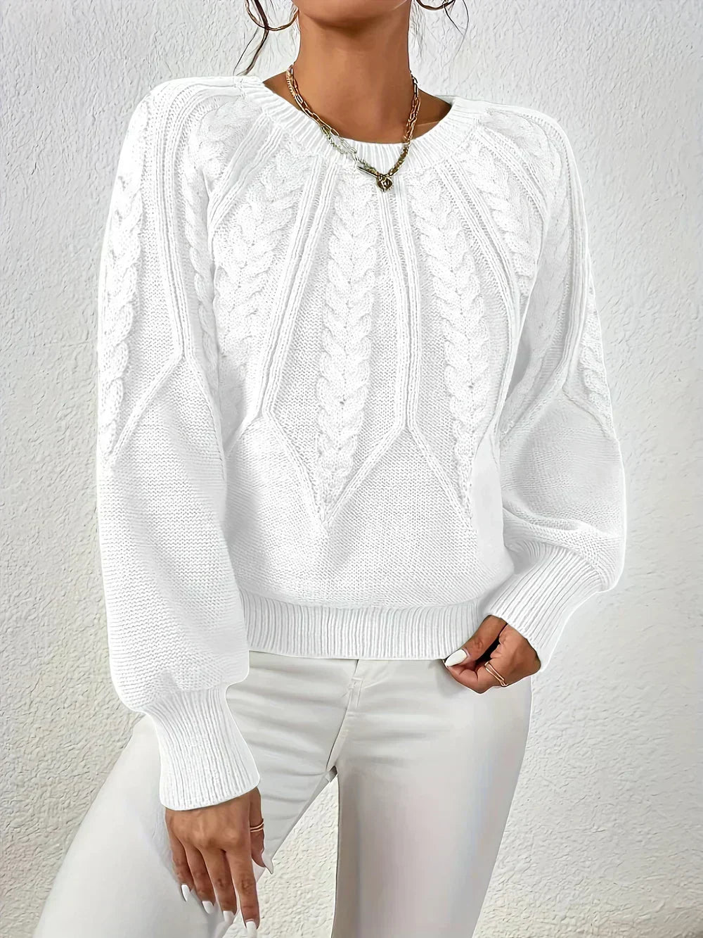 Maglione Lavorato a Trecce