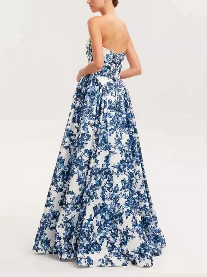 Abito a Bustier Floreale