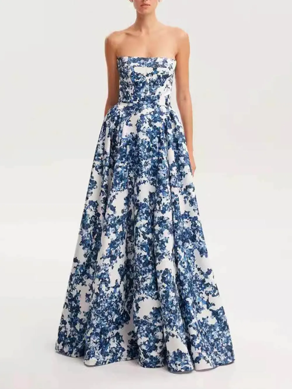 Abito a Bustier Floreale