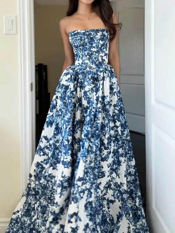 Abito a Bustier Floreale