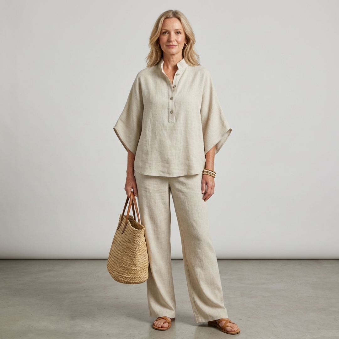 Completo con Blusa Kimono e Pantalone