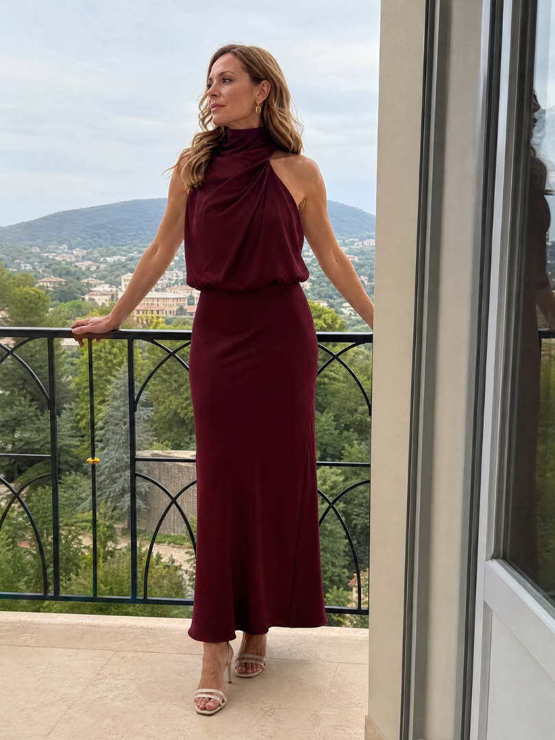 Abito Midi con Scollo Halter