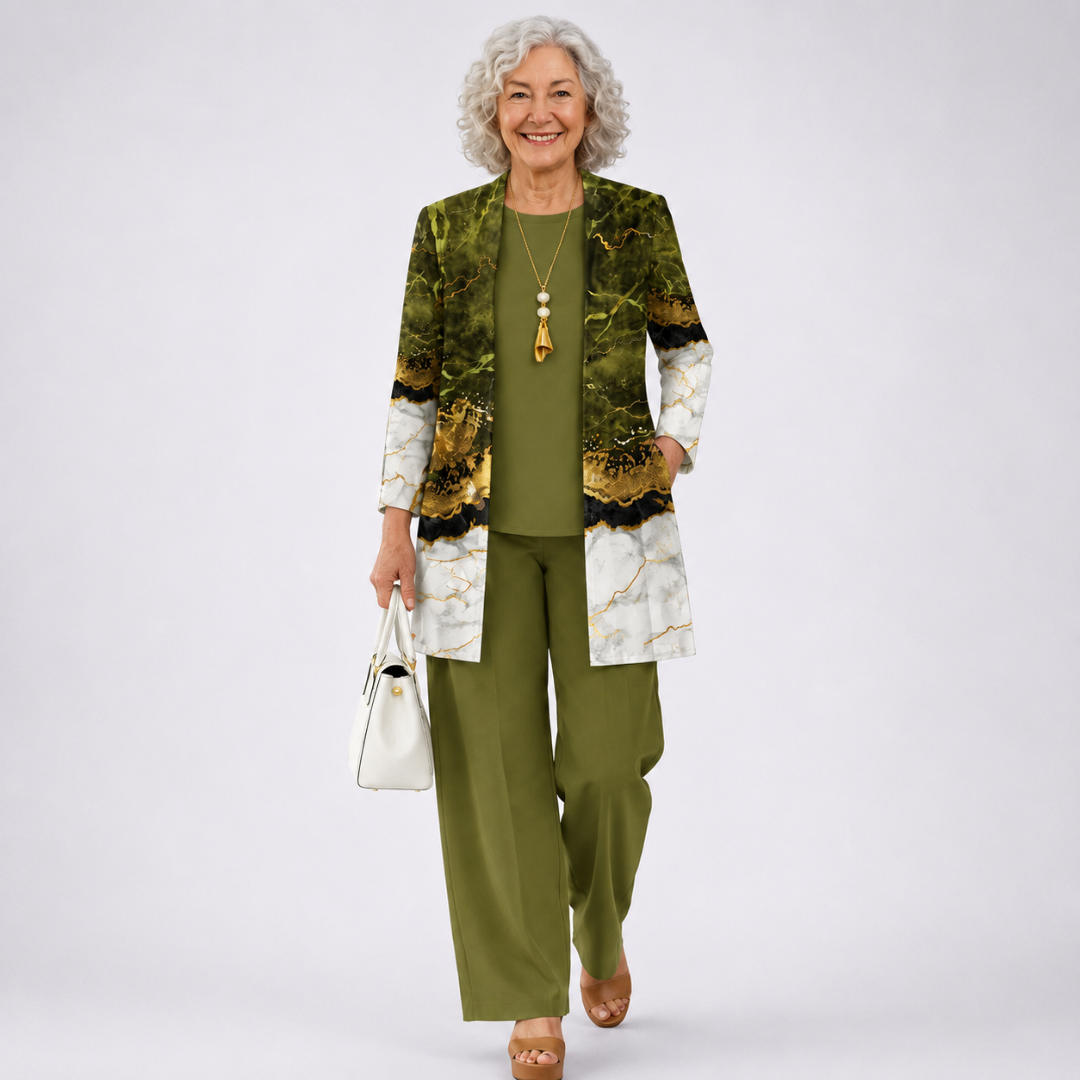 Completo con Cardigan e Pantalone Largo