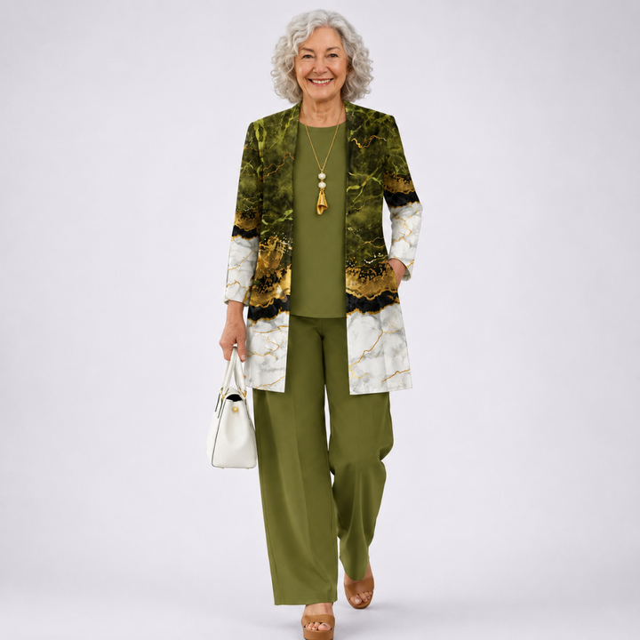 Completo con Cardigan e Pantalone Largo