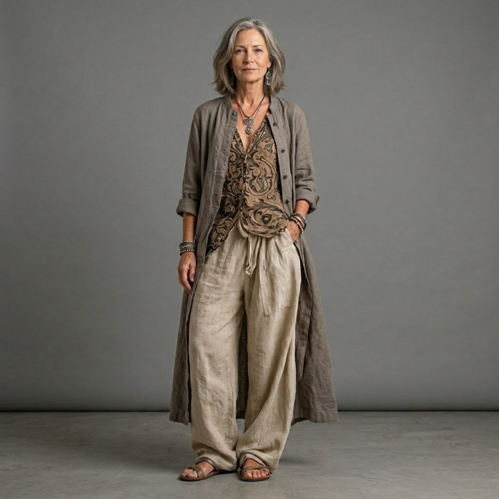 Completo Pantalone con Cardigan Lungo