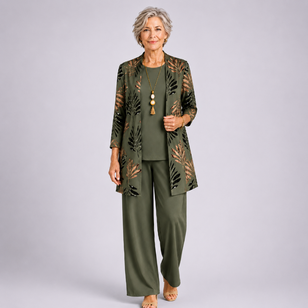 Completo con Cardigan e Pantalone Largo