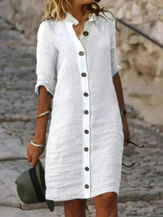 Abito Stile Camicia Midi
