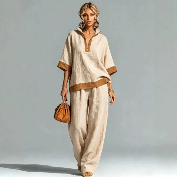 Completo Pantalone con Collo a Zip