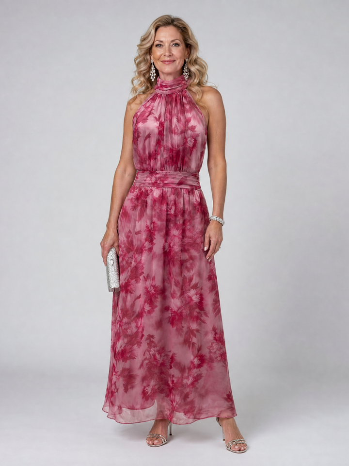 Abito Midi Halter Arricciato