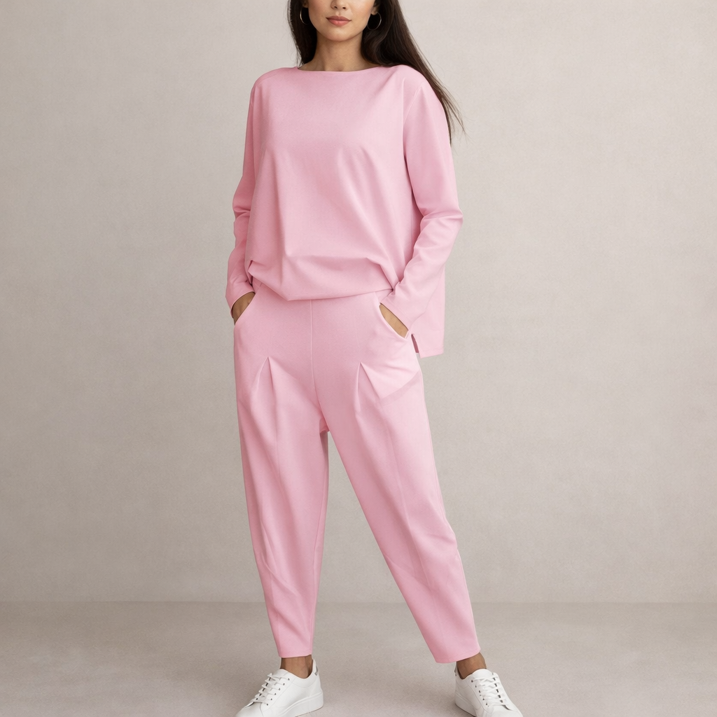 Completo Pantalone Morbido con Pinces