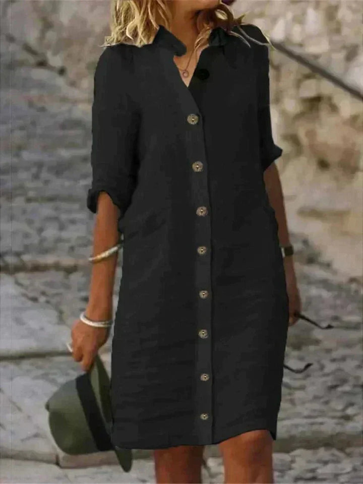 Abito Stile Camicia Midi