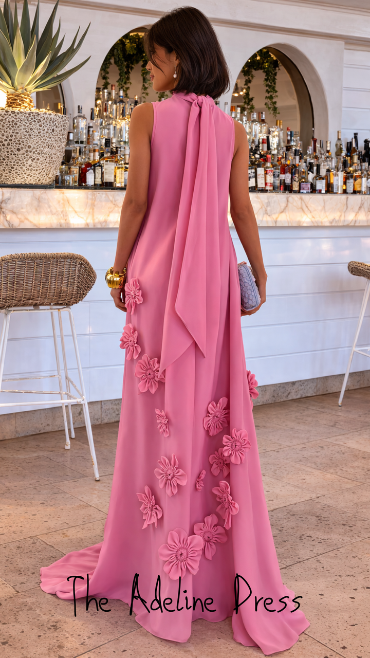 Vestito Lungo Rosa da Cerimonia