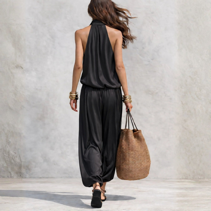 Completo Nero con Top Drappeggiato