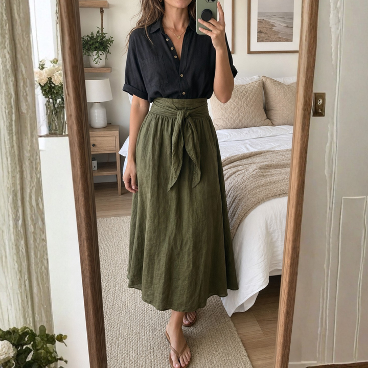 Completo Camicia e Gonna Midi