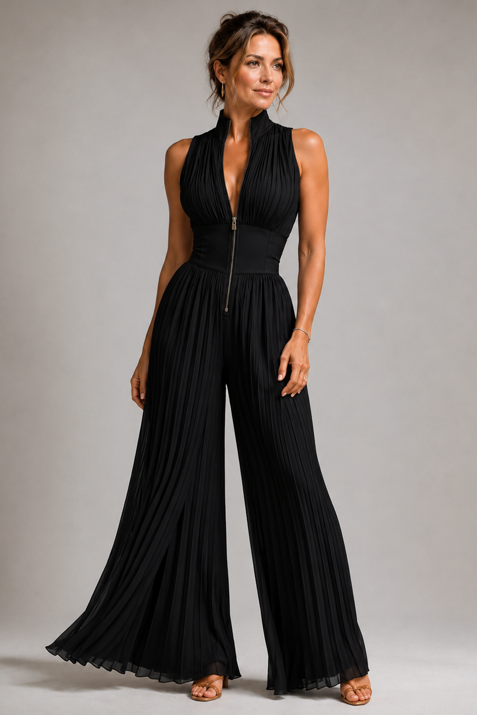 Completo Pantalone Plissettato Floreale