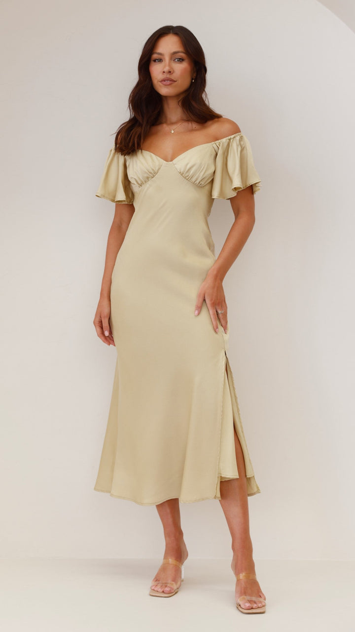 Abito Midi con Spalle Scoperte