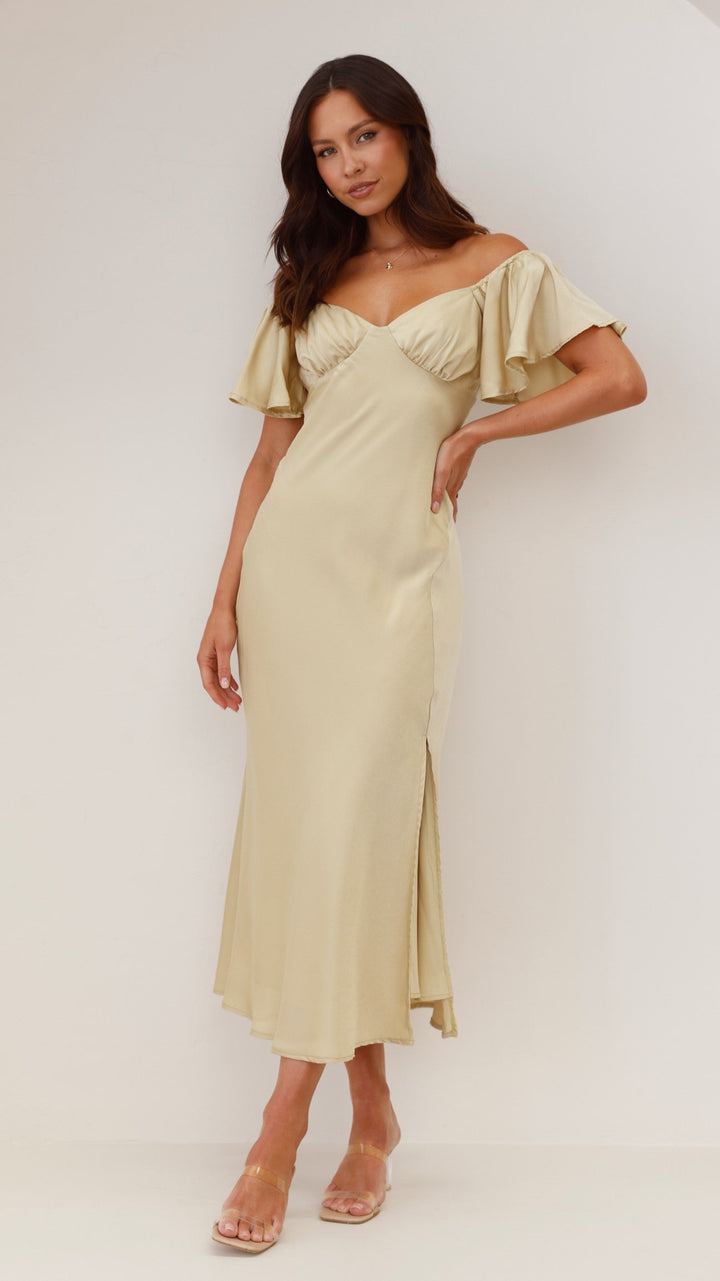Abito Midi con Spalle Scoperte