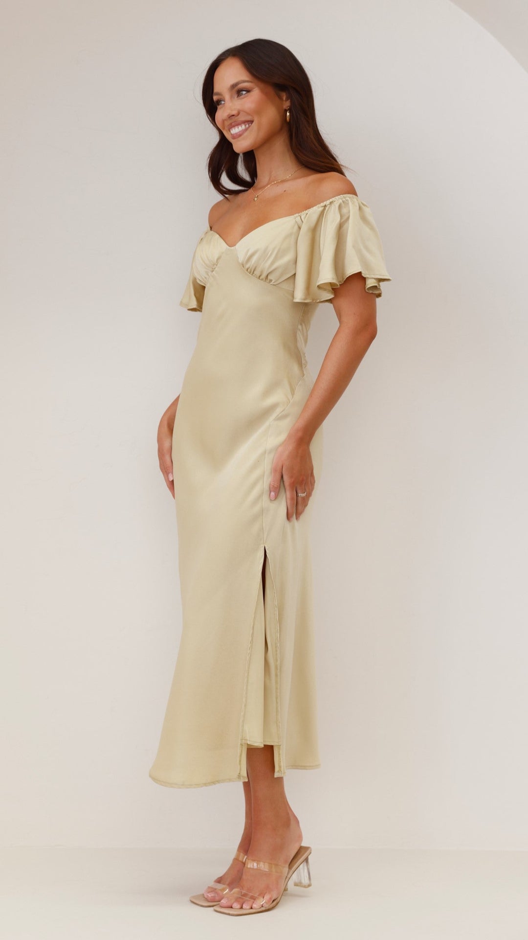 Abito Midi con Spalle Scoperte