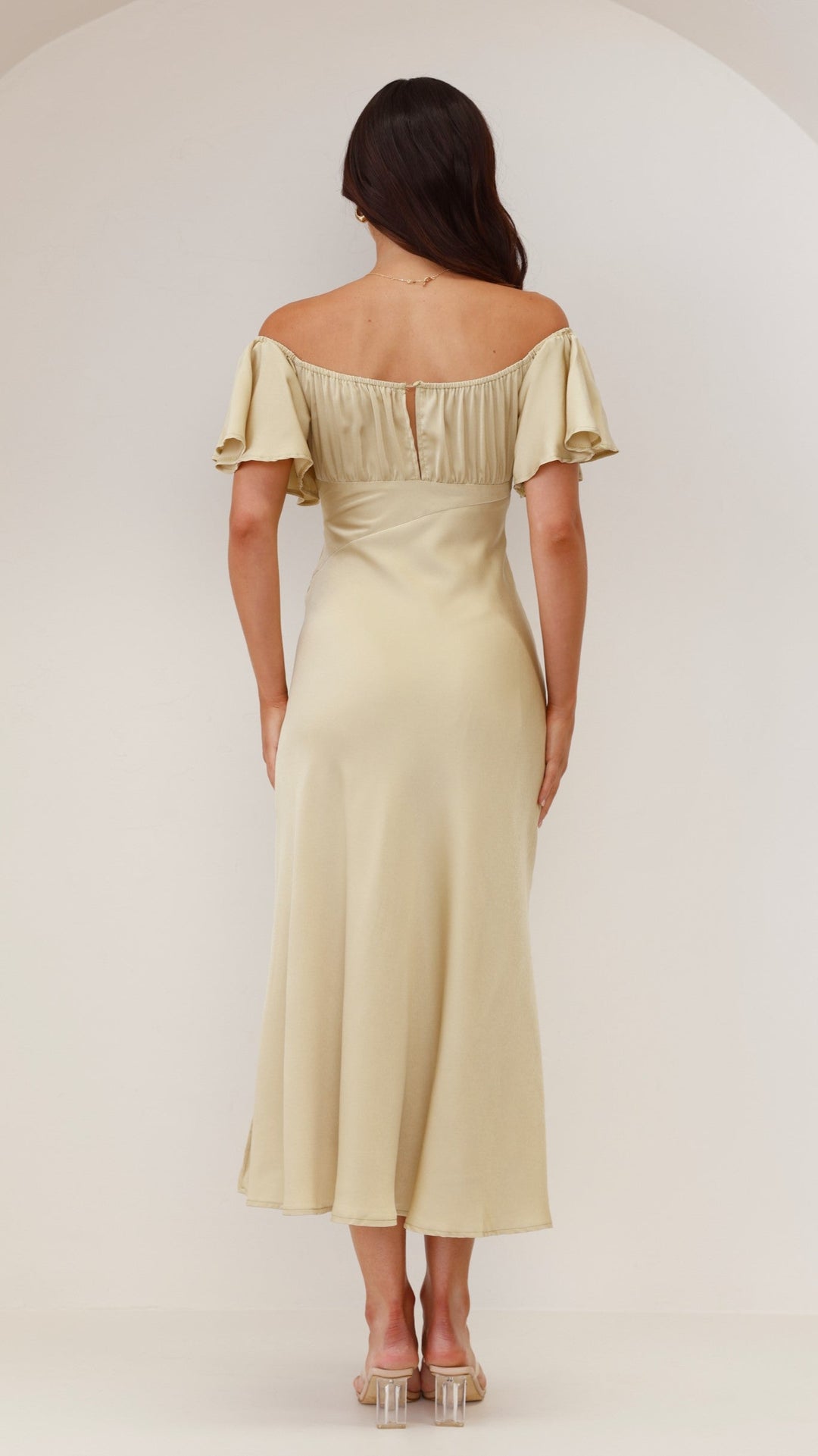 Abito Midi con Spalle Scoperte