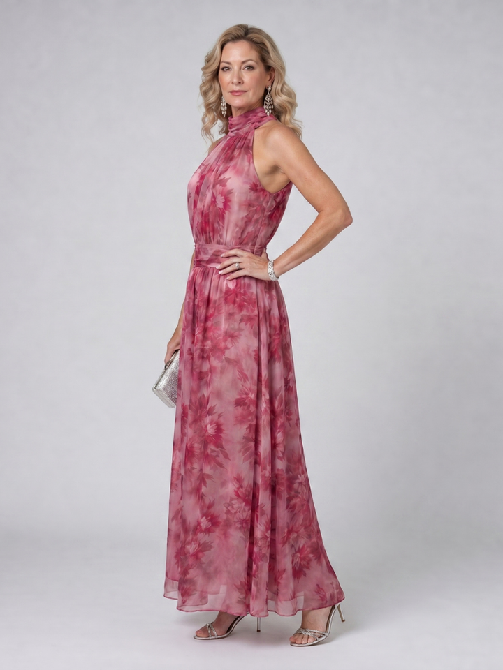 Abito Midi Halter Arricciato