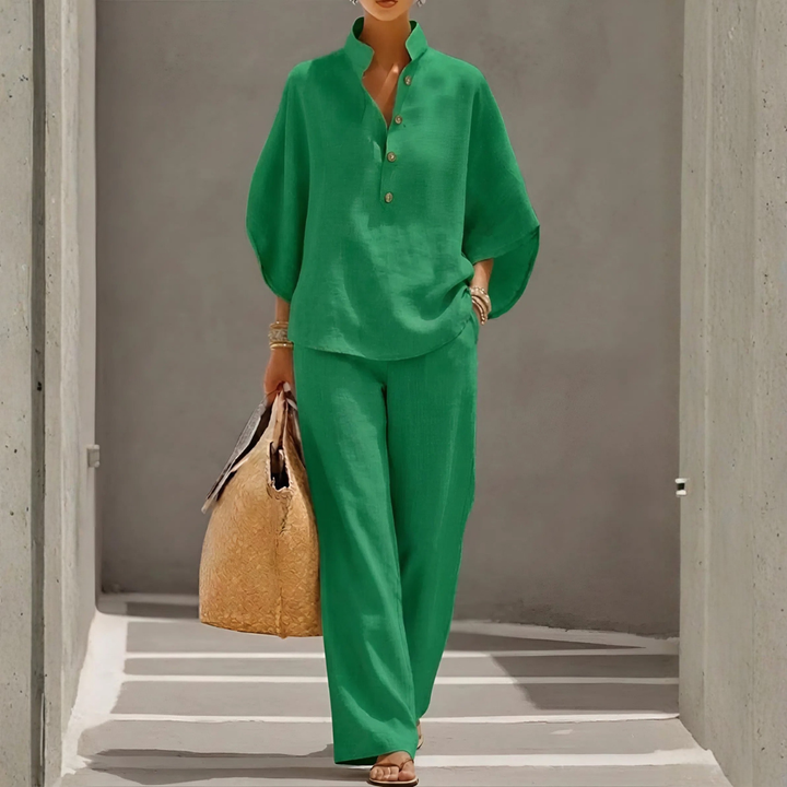 Completo con Blusa Kimono e Pantalone
