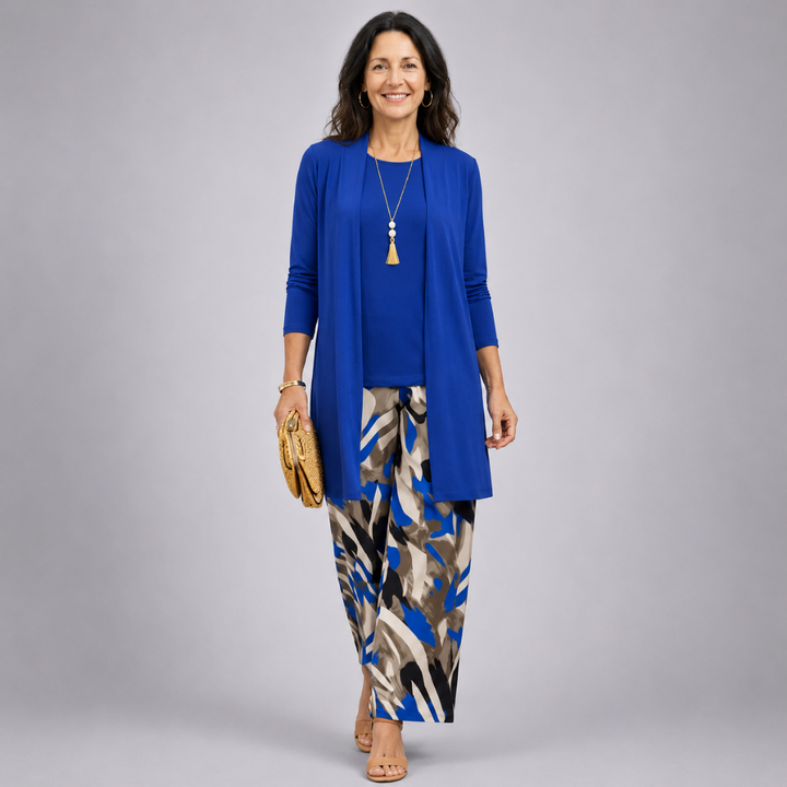 Completo con Cardigan e Pantalone Largo