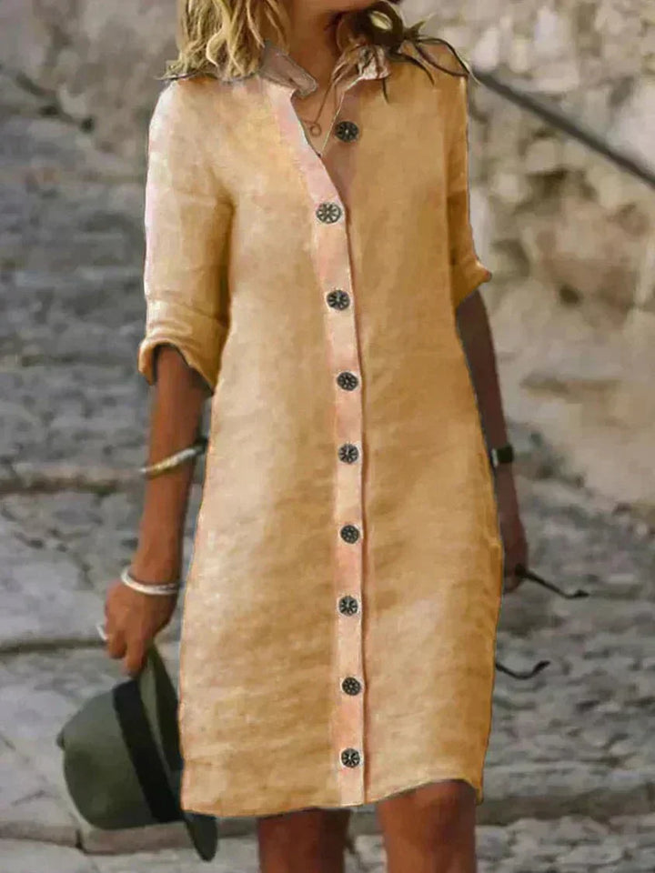 Abito Stile Camicia Midi