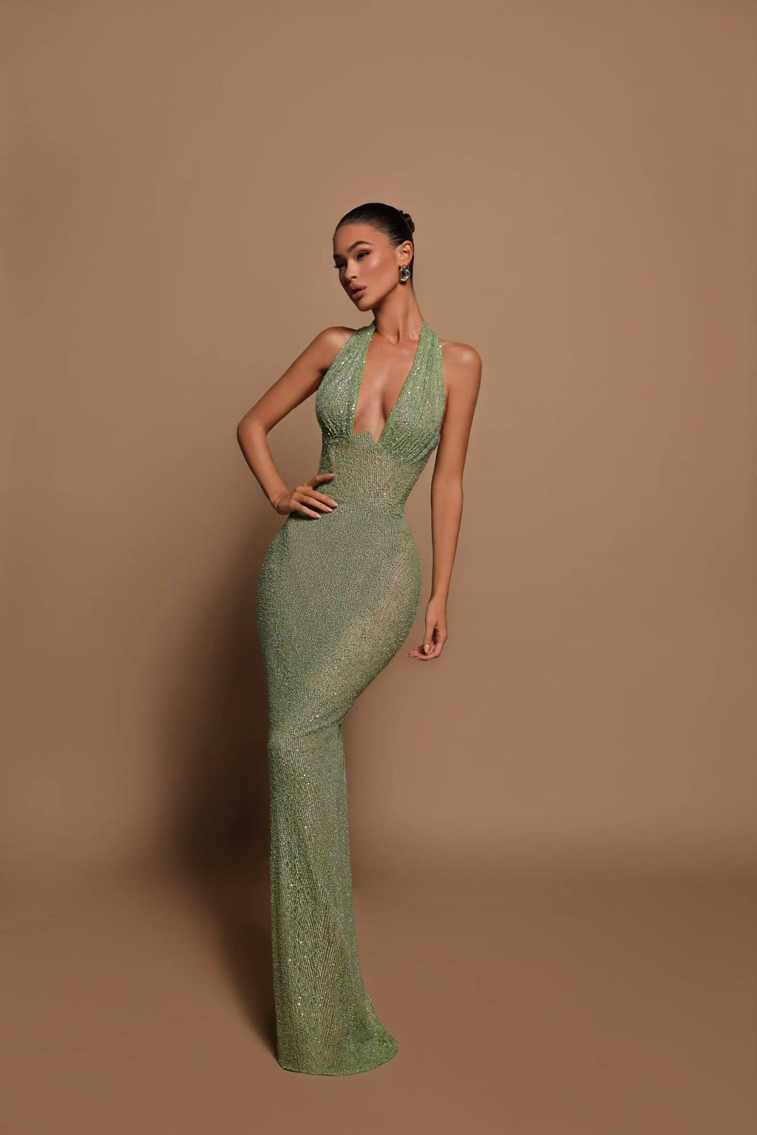 Vestito Lungo da Sera Verde