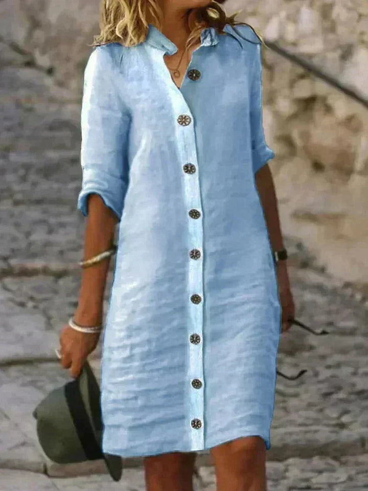 Abito Stile Camicia Midi