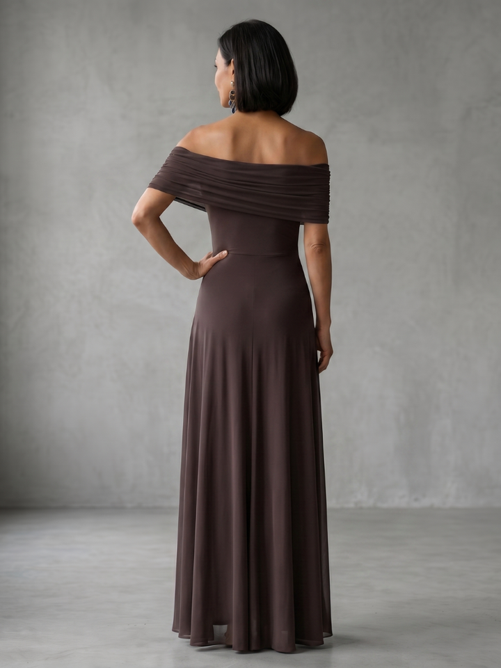 Abito Midi con Scollo Bardot