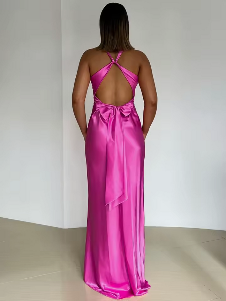Abito Lungo Elegante con Nodo