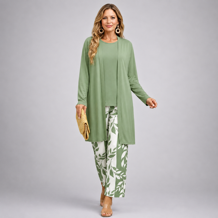 Completo con Cardigan e Pantalone Largo