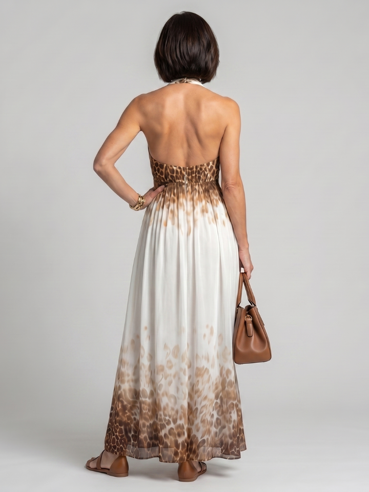 Vestito Midi Floreale Bianco