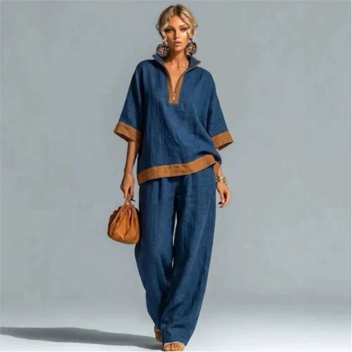 Completo Pantalone con Collo a Zip
