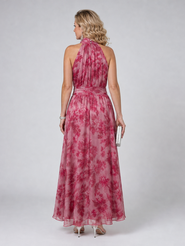 Abito Midi Halter Arricciato