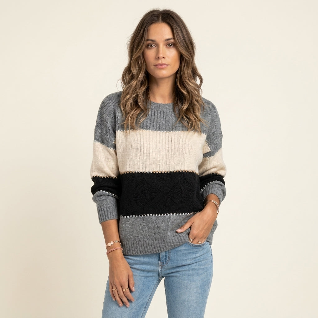 Maglione a Blocchi di Colore