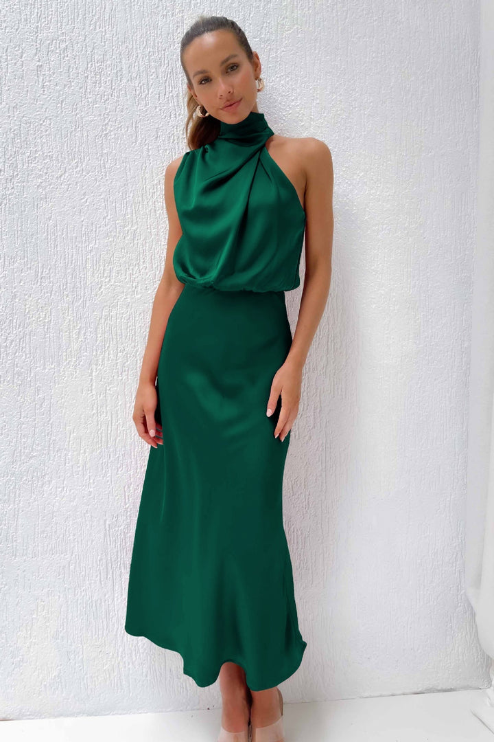 Abito Midi con Scollo Americano