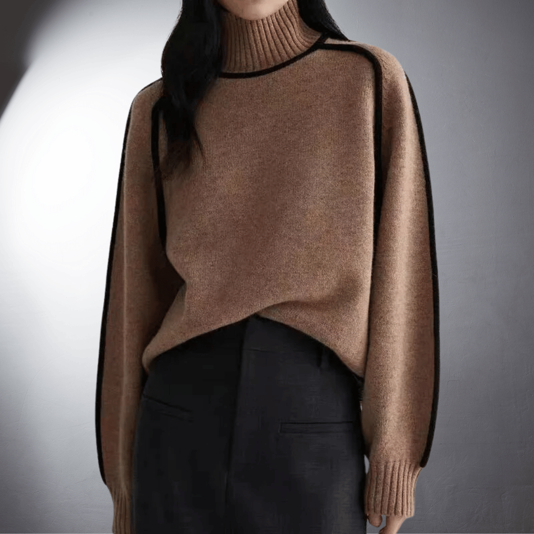 Maglione con Profili sulle Maniche