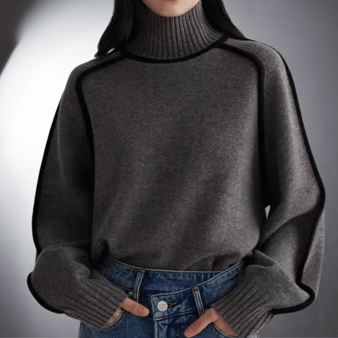 Maglione con Profili sulle Maniche