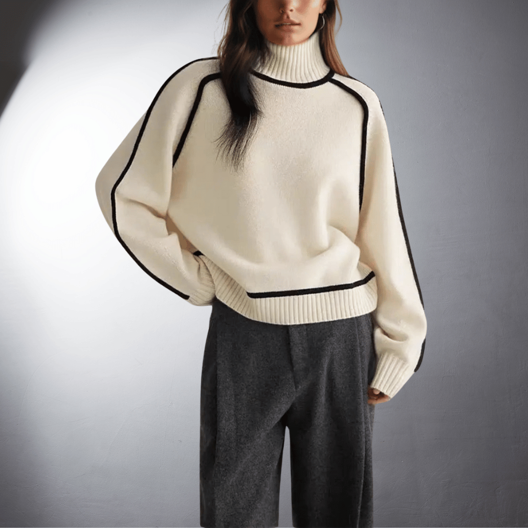 Maglione con Profili sulle Maniche