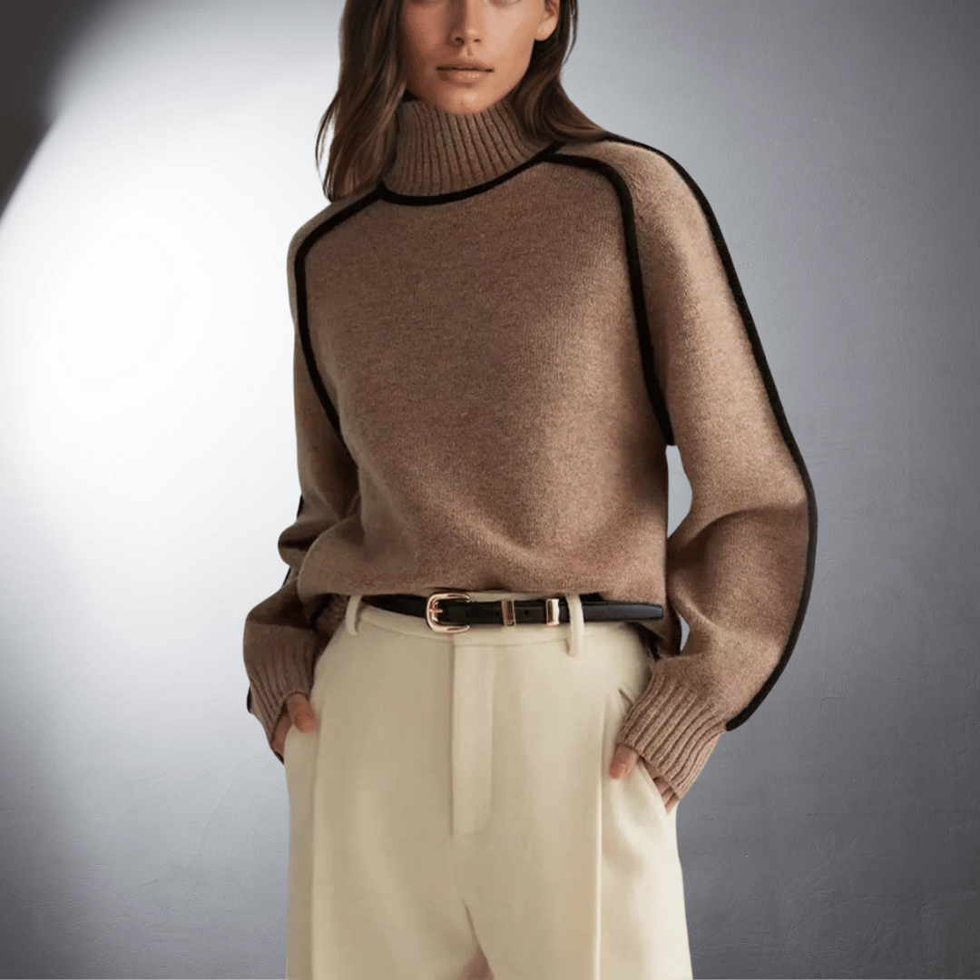 Maglione con Profili sulle Maniche