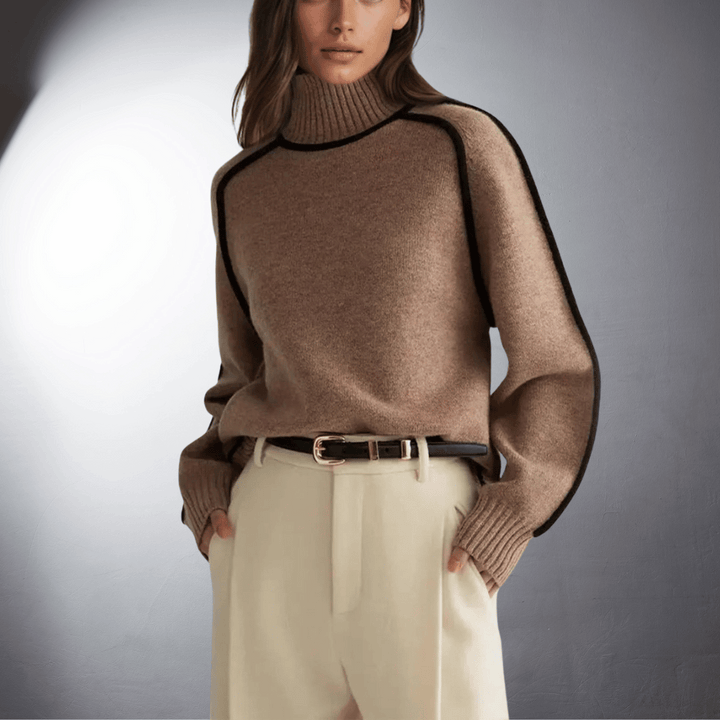 Maglione con Profili sulle Maniche