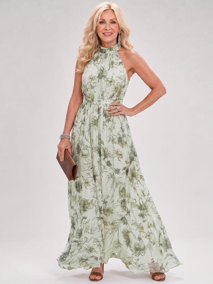 Abito Midi Halter Floreale