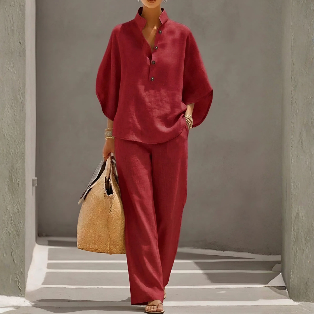 Completo con Blusa Kimono e Pantalone