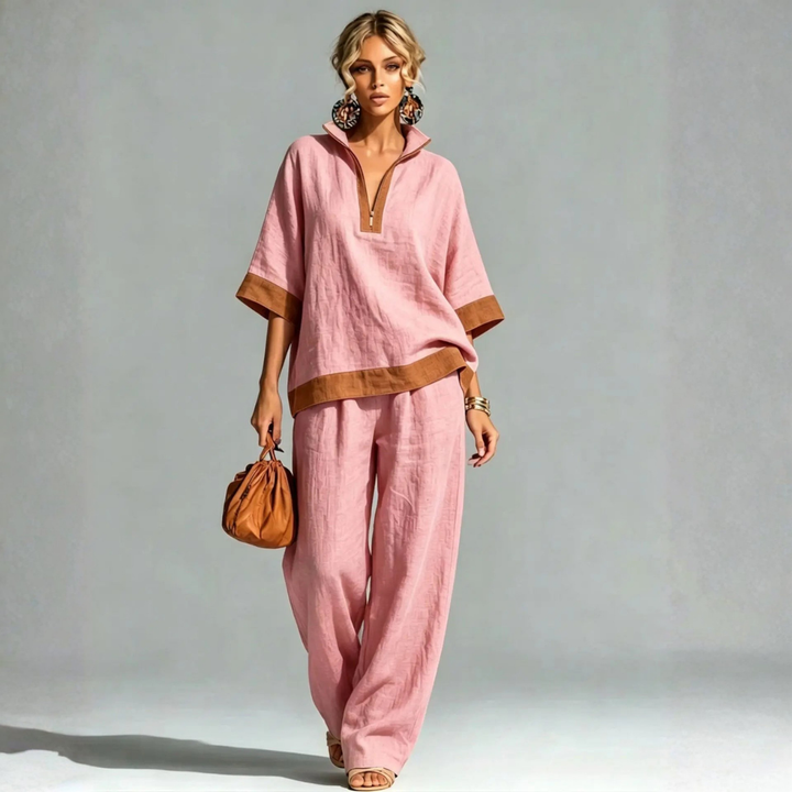 Completo Pantalone con Collo a Zip