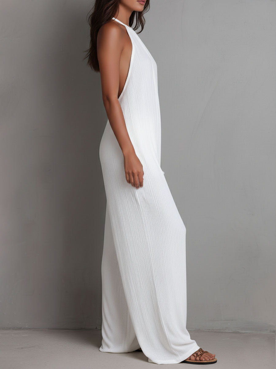 Completo Pantalone Scollo Drappeggiato