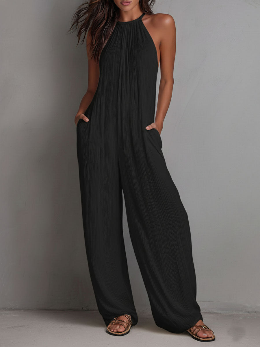 Completo Pantalone Scollo Drappeggiato